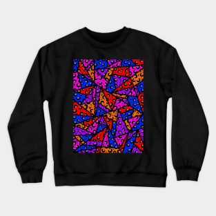 Geometric Leopard Spots Crewneck Sweatshirt